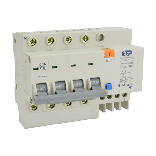 диф. автомат АД-4 4П 25А 30мА ETP