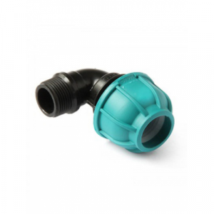 Колено с НР для ПЭ труб Ду25х(1")